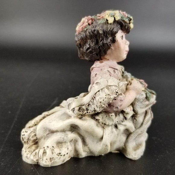 Sarah's Attic Figure Rachel Wedding Flower Girl Limited Edition #504 Dated 1990 - Picture 6 of 7